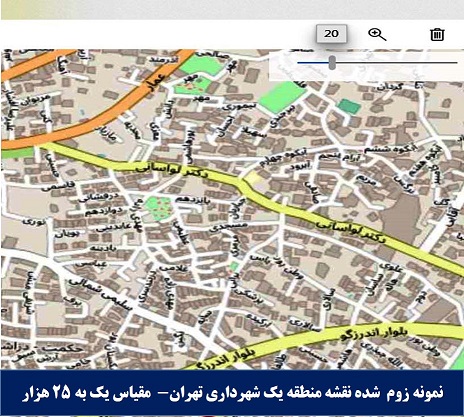 نقشه کاربردی منطقه 1 تهران 1400